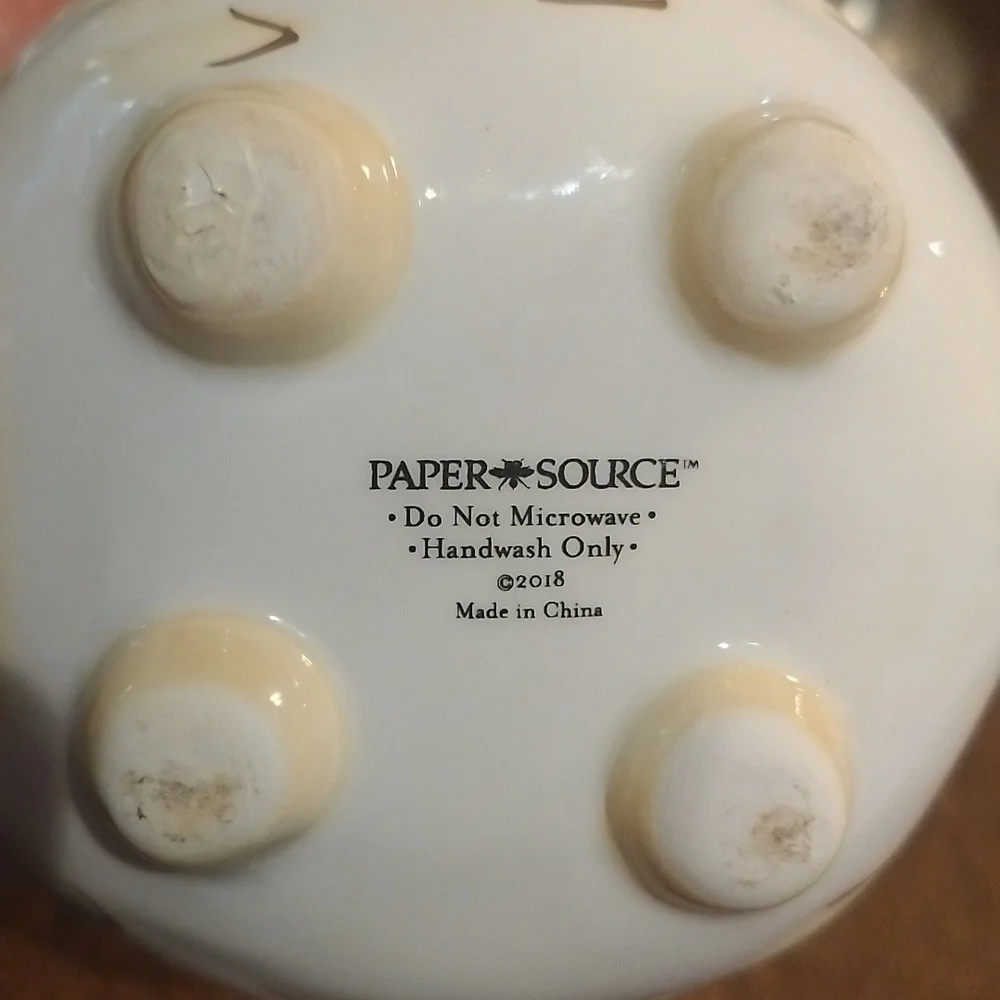 Paper Source Ceramic Porcupine Planter/Mug with Floral Accents. 721GW3